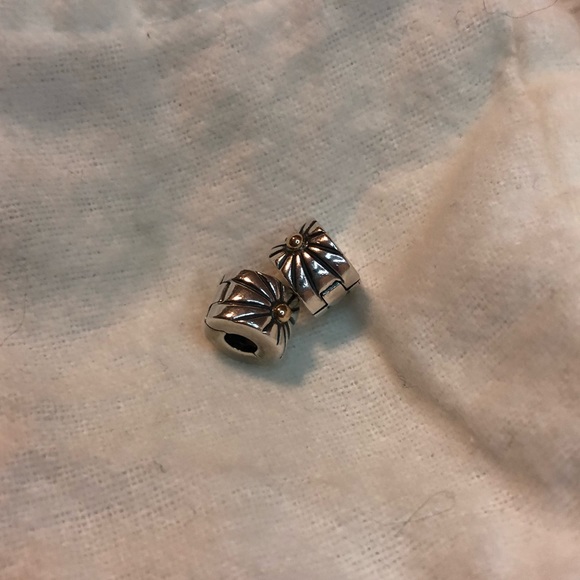 Pandora Two Tone Starburst Clips